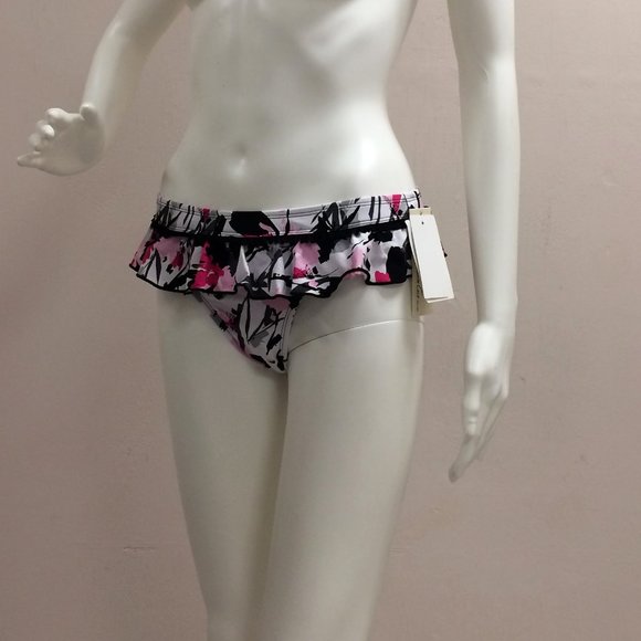 Kenneth Cole New York Rose Print Swim Bottom - Picture 3 of 7